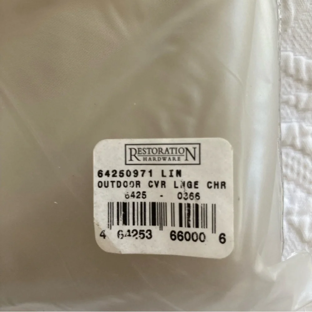 Restoration Hardward vinyl outside lounge chair cover protector 32x40x30
